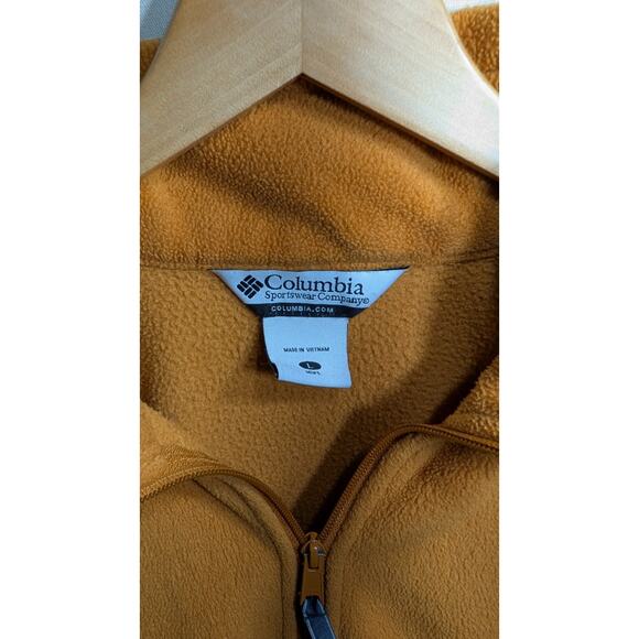 Columbia Men's Full Zip Fleece Jacket Sz L Orange Hiking Outdoors Camping - Picture 7 of 7